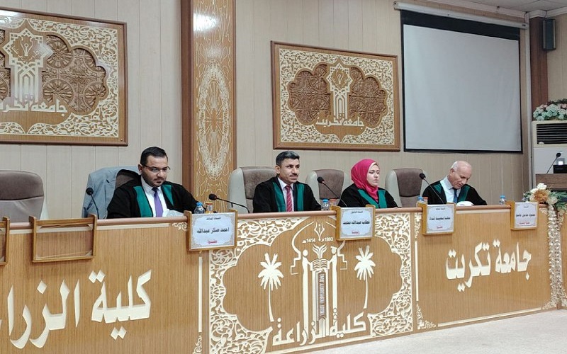 Head of the Field Crops Department, heads a Master's thesis discussion committee at Tikrit University