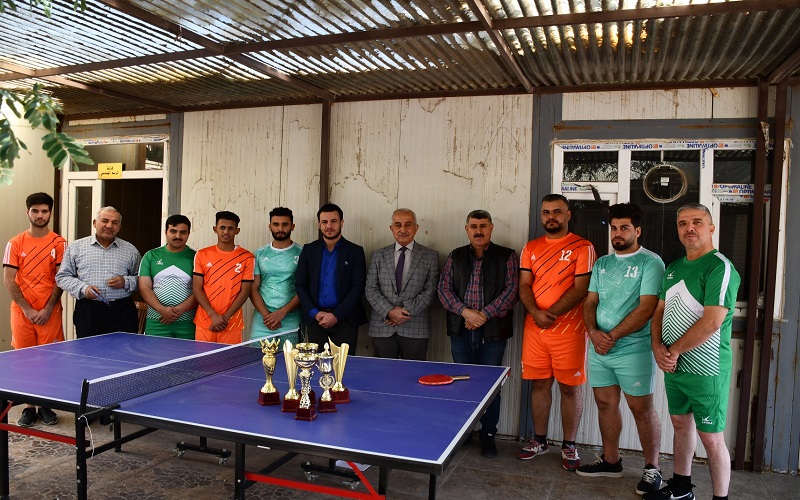 The College of Agriculture / Hawija holds a table tennis tournament for students of scientific departments