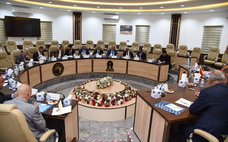 مشاركة عميد كلية النباتات الطبية والصناعية بجامعة كركوك في اجتماع لجنة عمداء كليات الزراعة لمناقشة تطبيق مسار بولونيا وزيادة نسب القبول
