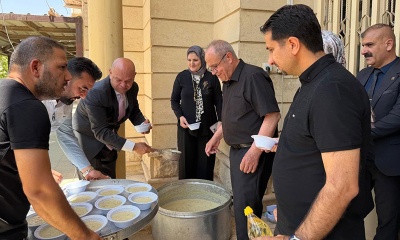 Assistant President of the University for Administrative Affairs Attends the Imam Al-Husayn (Peace Be Upon Him) Thawab Meal at the College of Administration and Economics