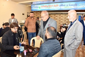 عميد كلية الإدارة والاقتصاد يطلع على خدمات الكافتيريا ويؤكد جودة الخدمات الطلابية