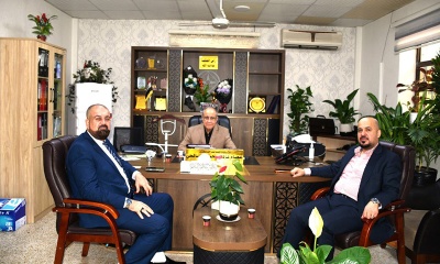 Dean of the College of Administration and Economics Welcomes the Director of the Follow-up Department in the Presence of the Assistant Dean for Scientific Affairs