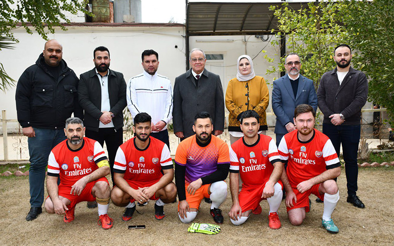 كلية الإدارة والاقتصاد تبلغ نهائي دوري جامعة كركوك الممتاز لكرة الصالات؛