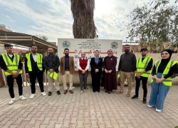 وحدة التشجير في كلية الزراعة جامعة كركوك تواصل حملتها في تشجير المؤسسات الحكومية في كركوك