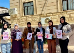 حملة توعوية في جامعة كركوك عن مناهضة العنف ضد المرأة.