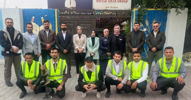 كلية الزراعة جامعة كركوك تنظم حملة تطوعية لتشجير إحدى مدارس محافظة كركوك