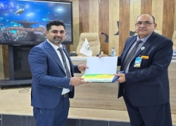 A lecturer at Kirkuk University participates in an international scientific conference at Basra University