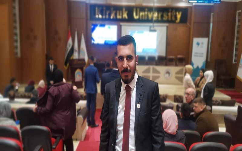أحد طلبة كلية الزراعة ضمن فريق جامعة كركوك المشارك في مونديال المناظرات للجامعات العراقية.