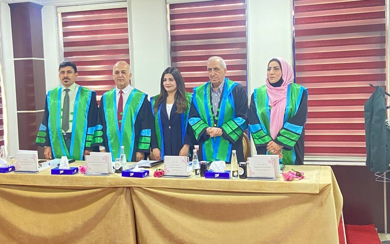 تدريسي من جامعة كركوك عضوا في لجنة مناقشة رسالة ماجستير في جامعة دهوك