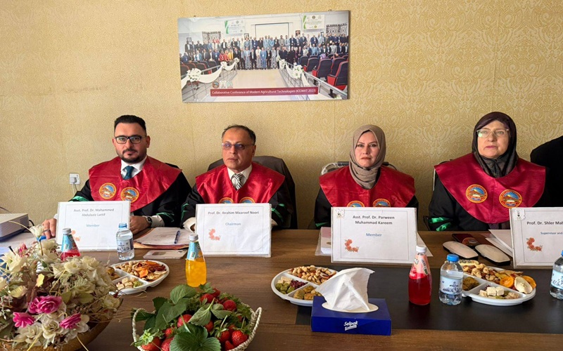 تدريسي من جامعة كركوك عضوا في لجنة مناقشة رسالة ماجستير في جامعة صلاح الدين