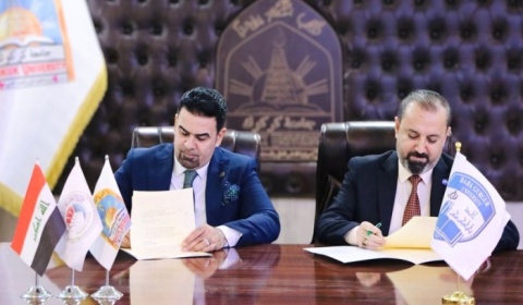 جامعة كركوك توقع اتفاقية تعاون علمي مشترك مع جامعة باباكركر