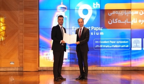 تدريسي في كلية الهندسة يحصد جائزة أفضل بحث علمي على مستوى جامعة كركوك