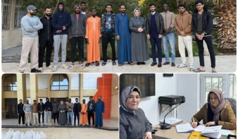 شعبة العمل التطوعي توزّع وجبة عشاء وسلّة غذائية لطلبة الدراسات الأجانب في الأقسام الداخلية