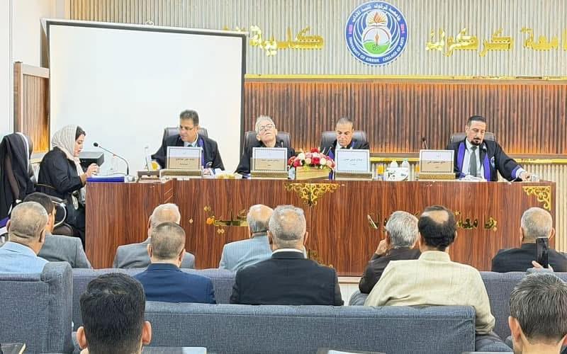 رسالة ماجستير في كلية الاداب تناقش دور الثقافي للاكاديمي عبد الستار طاهر شريف