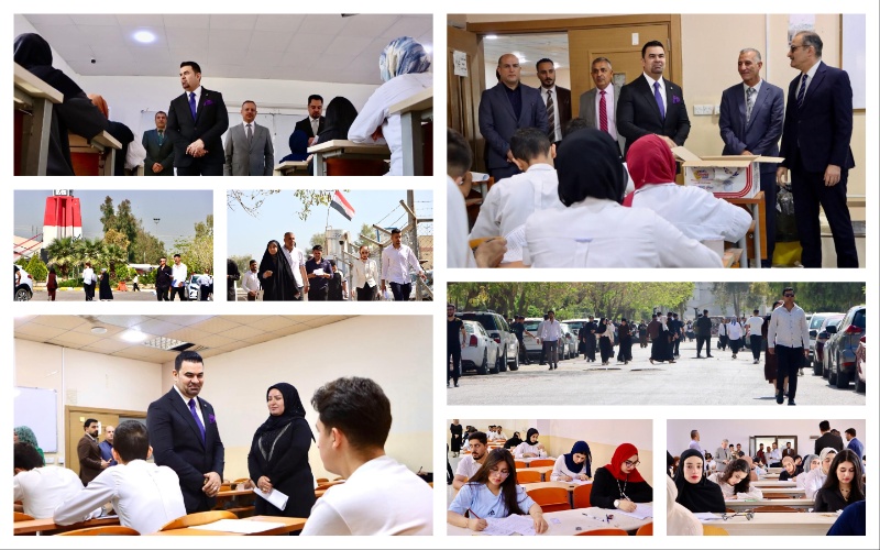 رئيس جامعة كركوك يتفقد الامتحانات النهائية ويحث على تذليل كل العقبات التي تواجه الطلبة