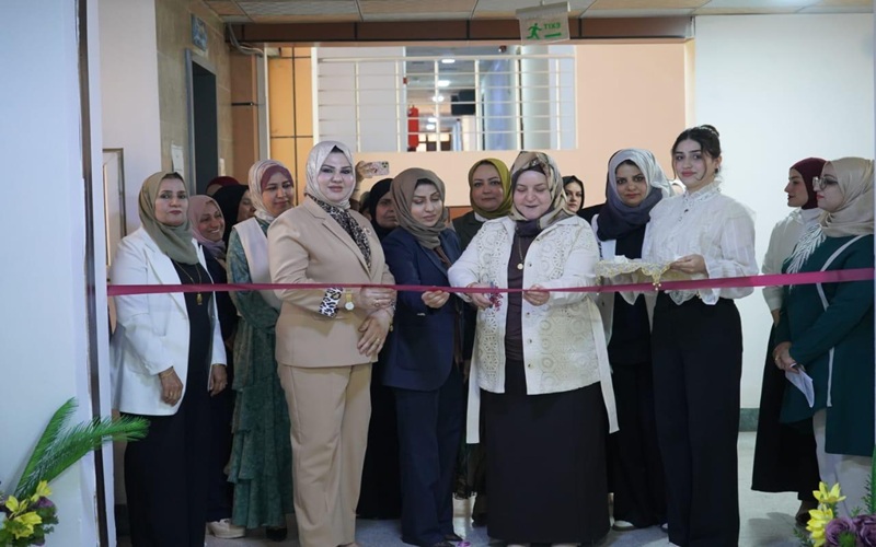 افتتاح معرض الفنون التشكيلية والأعمال اليدوية لطالبات الأقسام الداخلية في جامعة كركوك