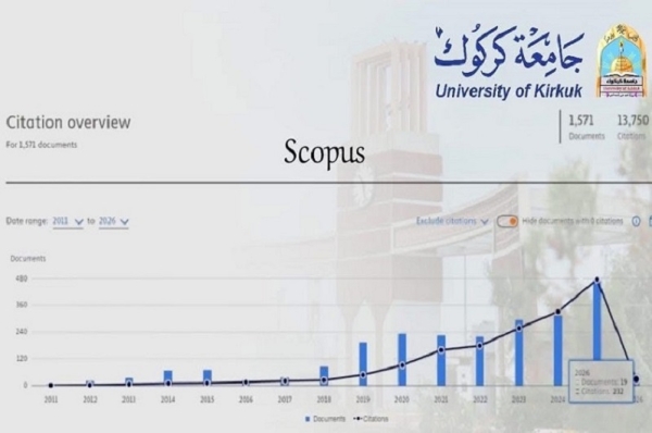 مع مطلع العام الجديد .. جامعة كركوك تواصل تقدمها وتسجل بحوث جديدة في مستوعب Scopus