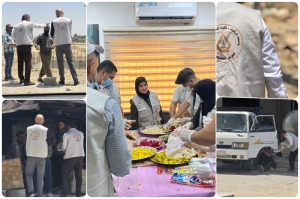 اساسية كركوك تنظم حملة تطوعية لتوزيع وجبات وسلات غذائية