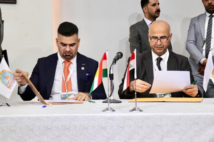 على هامش أعمال المؤتمر .. جامعة كركوك توقع اتفاقية تعاون علمي مشترك مع جامعات عراقية