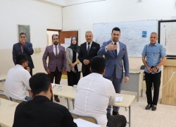 President of Kirkuk University Monitors Final Exams at the College of Arts