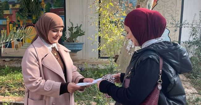 حملة تطوعية في كلية الآداب بمناسبة أسبوع النزاهة