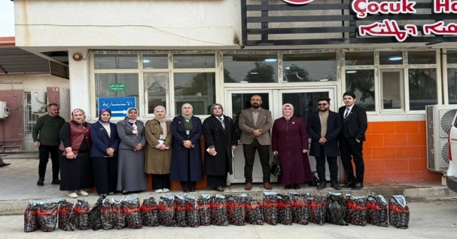 تربية كركوك الأساسية تشارك في مبادرة إنسانية لدعم أطفال مستشفى كركوك