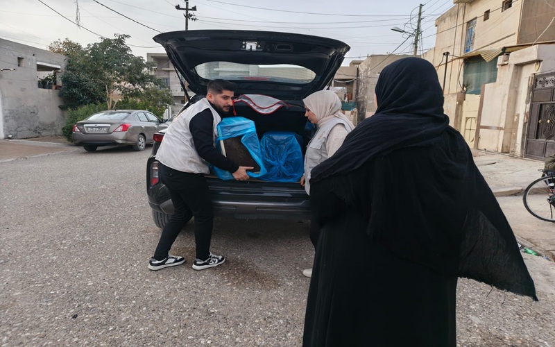 حملة تطوعية لتوزيع الملابس ...