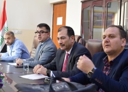 A meeting at the College of Engineering at the University of Kirkuk to complete the procedures for issuing the “Kirkuk University Journal of Engineering Sciences”