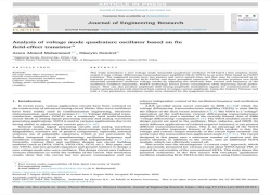 A lecturer from the College of Engineering/Department of Electrical Engineering publishes a research paper on the design of a quadruple oscillator generator based on FinFET technology