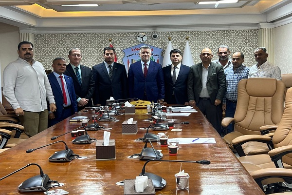 إيفاد وفد المكتب الاستشاري الهندسي واجتماعه مع الكادر المتقدم للشركة العامة لتجارة الحبوب في بغداد