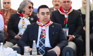 In a first-of-its-kind event... The President of Kirkuk University sponsors the scout camp and emphasizes developing leadership skills among students and promoting peaceful coexistence.