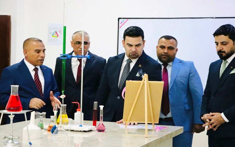 The president of the University of Kirkuk inaugurates new laboratories and confirms: we are continuing to provide educational services and develop its spaces