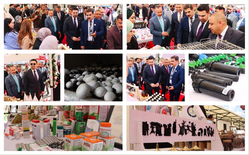 On the sidelines of the conference proceedings, the President of Kirkuk University inaugurated the Scientific, Medical, and Cultural Creativity Exhibition.