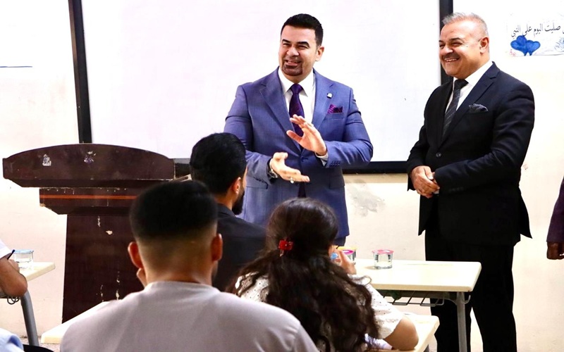 Keen to ensure their success, the President of Kirkuk University is monitoring the progress of the final undergraduate examinations.