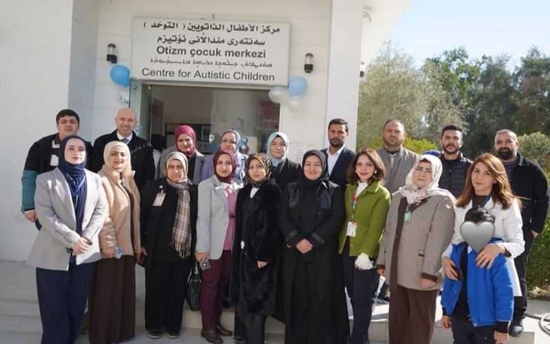 In support of those with autism, Kirkuk University organizes a volunteer visit to the children's hospital.