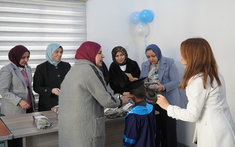In support of those with autism, Kirkuk University organizes a volunteer visit to the children's hospital.