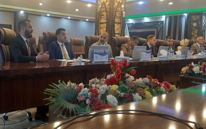 On behalf of the university students, the Kirkuk University Council discusses with the student representative the obstacles facing the students