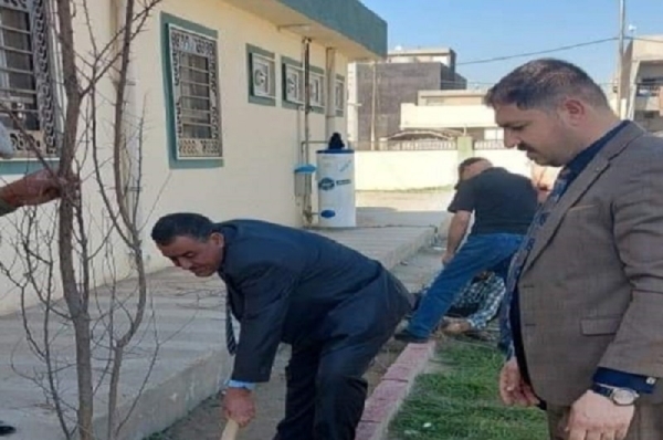 An agricultural initiative launched by the University of Kirkuk to plant schools in the province.