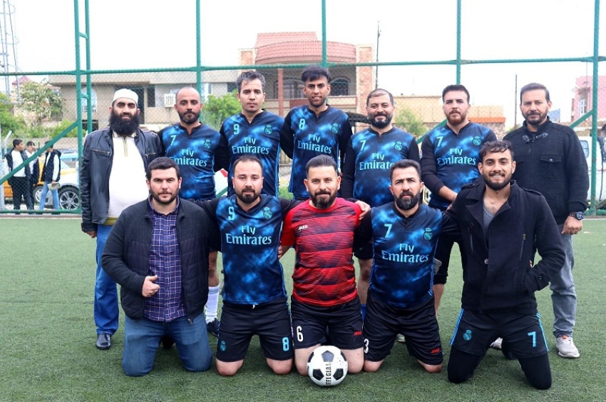 فريق الأقسام الداخلية بجامعة كركوك يشارك في بطولة الجامعة لخماسي كرة القدم للمنتسبين