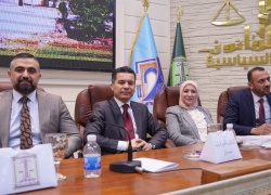 عميد كلية القانون والعلوم السياسية يشارك في تقييم أهلية كلية القانون والعلوم السياسية في جامعة ديالى للاعتماد البرامجي