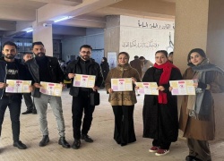 كلية القانون والعلوم السياسية تنظم حملة ارشادية بعنوان (لا للغش )