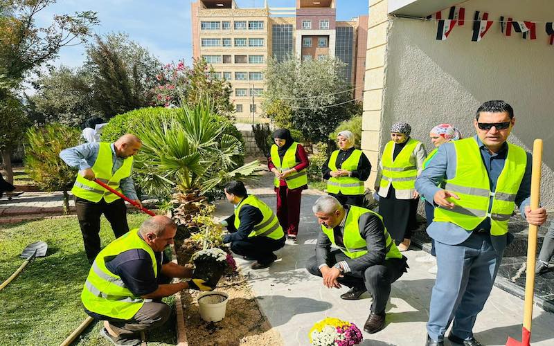 حملة تطوعية لتشجير جامعة كركوك/ كلية القانون والعلوم السياسية