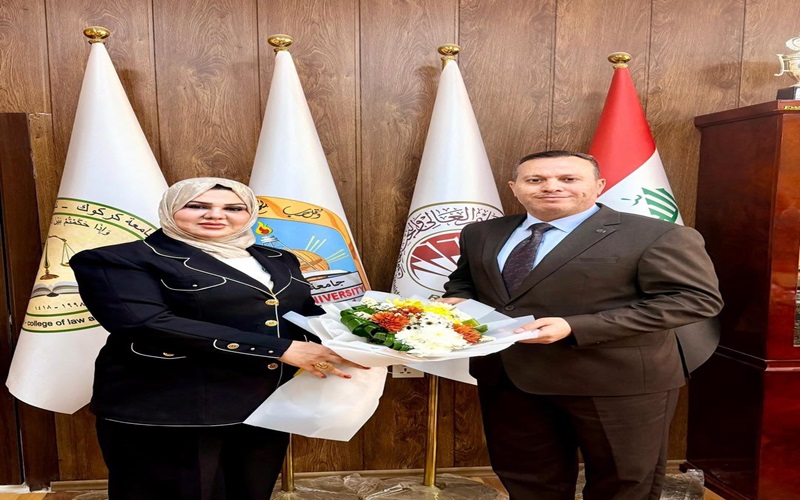 عميد كلية القانون والعلوم السياسية يستقبل عميد كلية الطب البيطري بجامعة كركوك