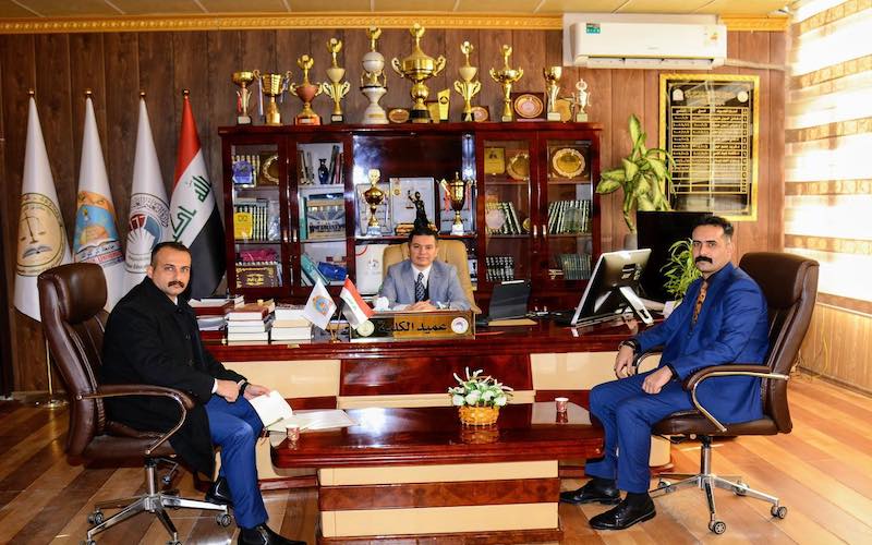 عميد كلية القانون والعلوم السياسية يستقبل لجنة المتابعة الجامعية لتفقد منظومة كاميرات المراقبة