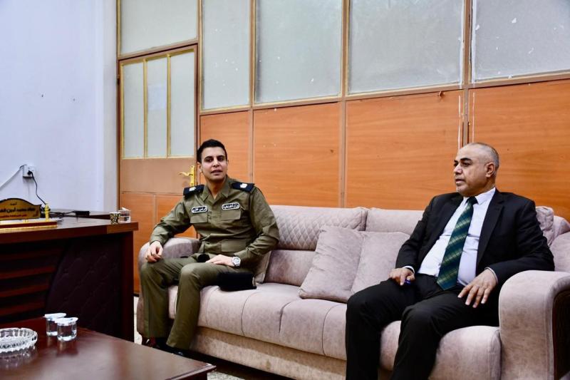 عميد كلية الإعلام بجامعة كركوك يستقبل وفدًا من قسم الإعلام في قيادة شرطة المحافظة