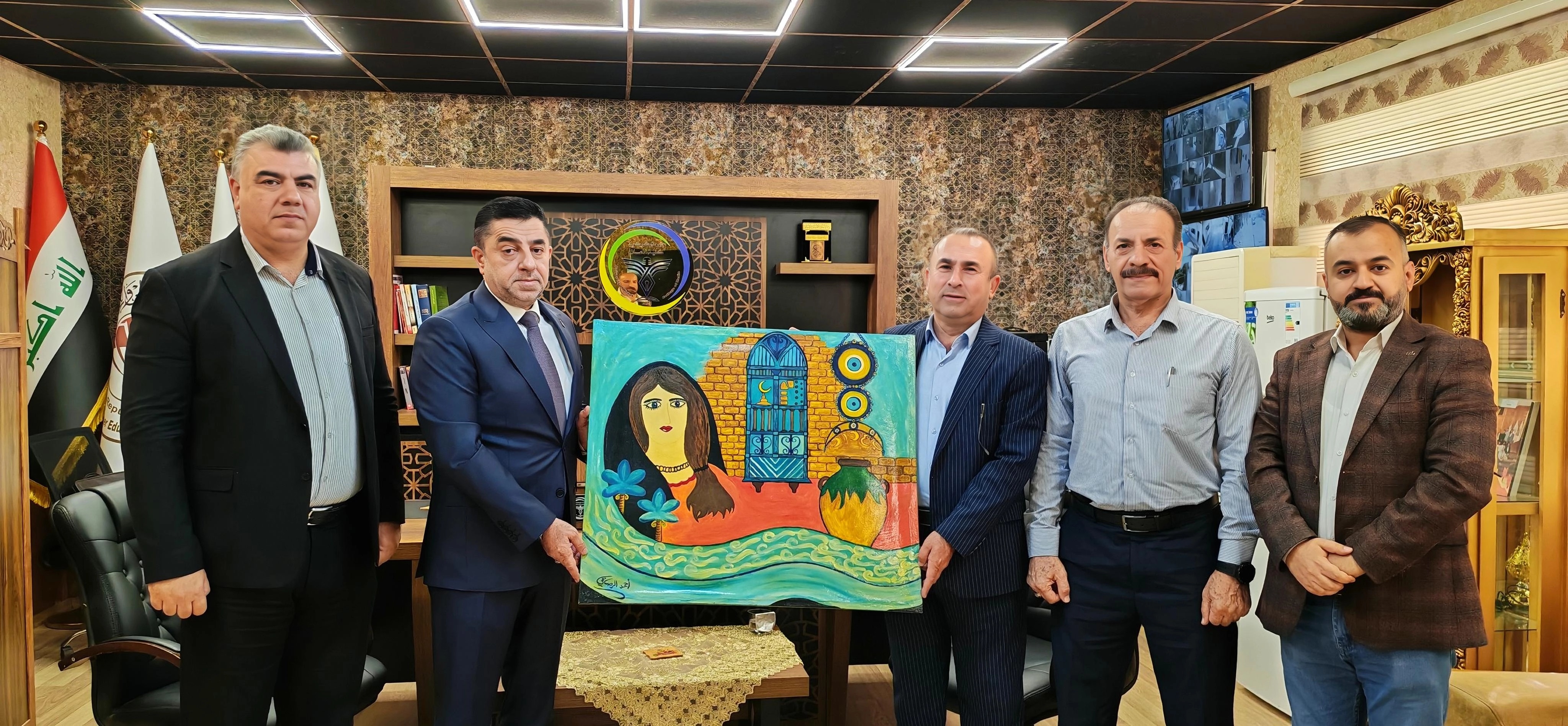 استقبال عميد كلية الإعلام لوفد من وزارة الثقافة والسياحة والآثار