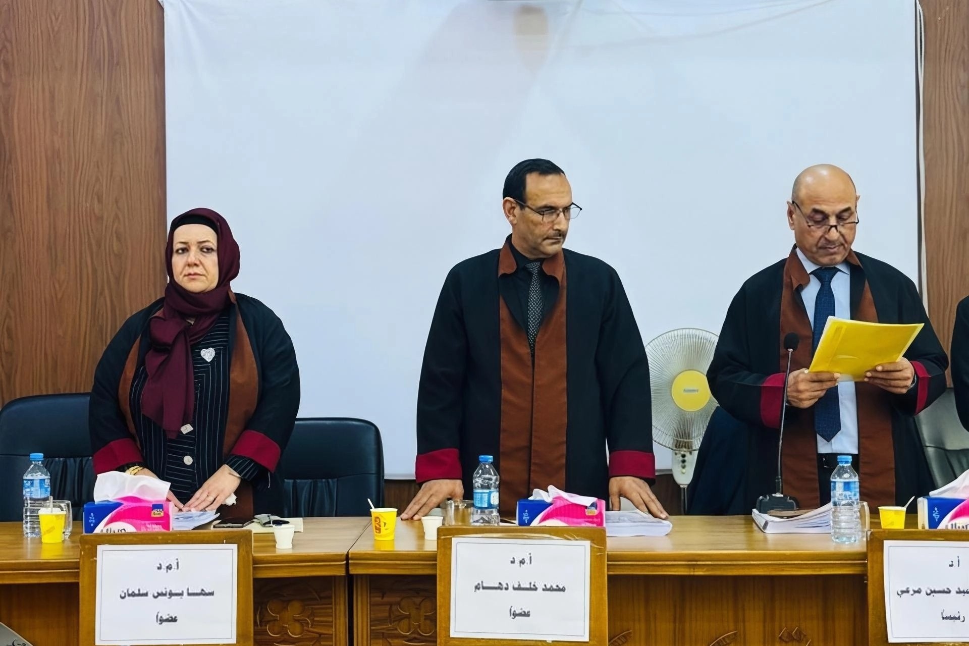 The Scientific Assistant of the College of Media participates as a member in the discussion of a doctoral dissertation at the College of Education for Human Sciences at Kirkuk University