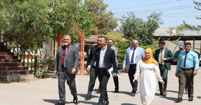 كلية التمريض في جامعة كركوك تستقبل اللجنة الفنية للاطلاع على الكوادر التدريسية والبنية التحتية للمختبرات