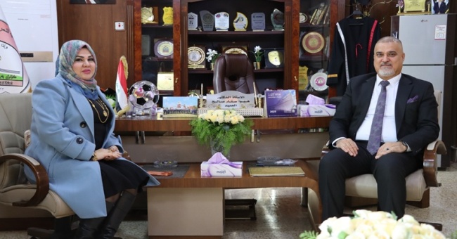 عميد كلية التمريض يستقبل عميد كلية الطب البيطري