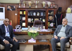 عميد كلية التمريض بجامعة كركوك يستقبل اللجنة الجامعية المركزية للسلامة والأمن الكيميائي والبايولوجي والإشعاعي